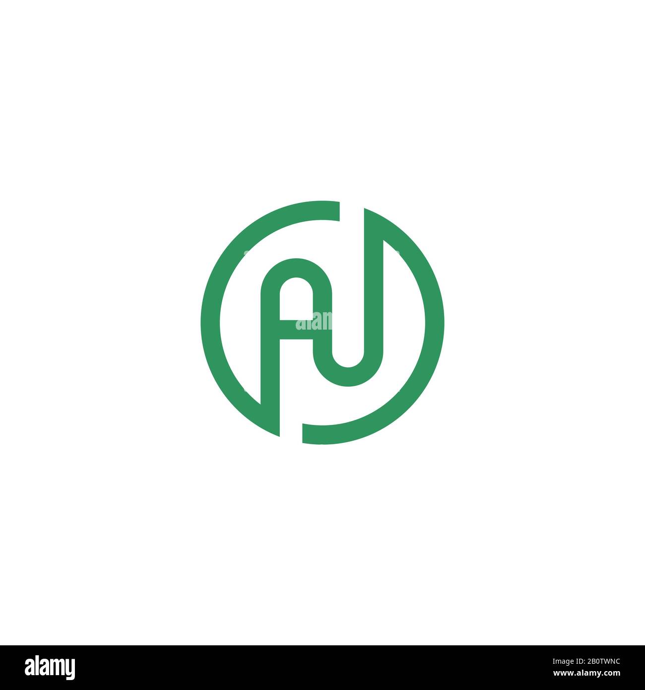 Initial letter aj or ja logo design template Stock Vector Image & Art ...