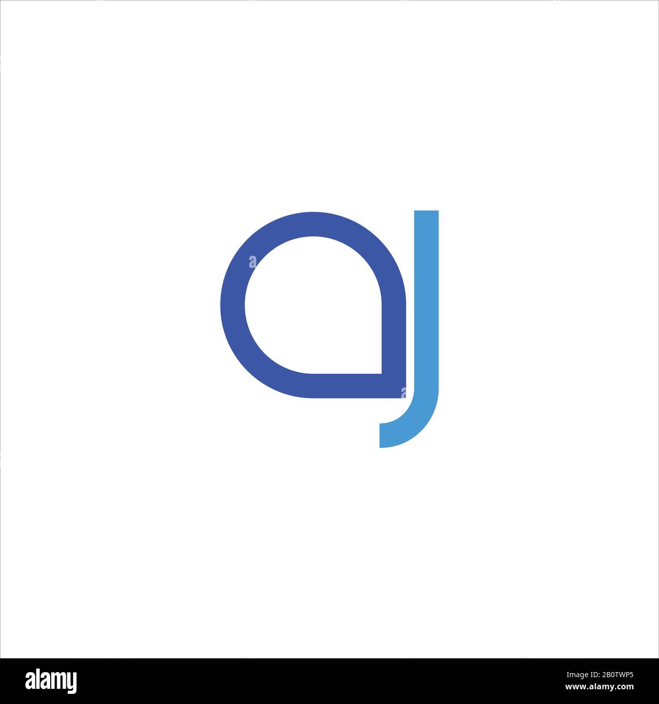 Initial letter aj or ja logo design template Stock Vector Image & Art ...
