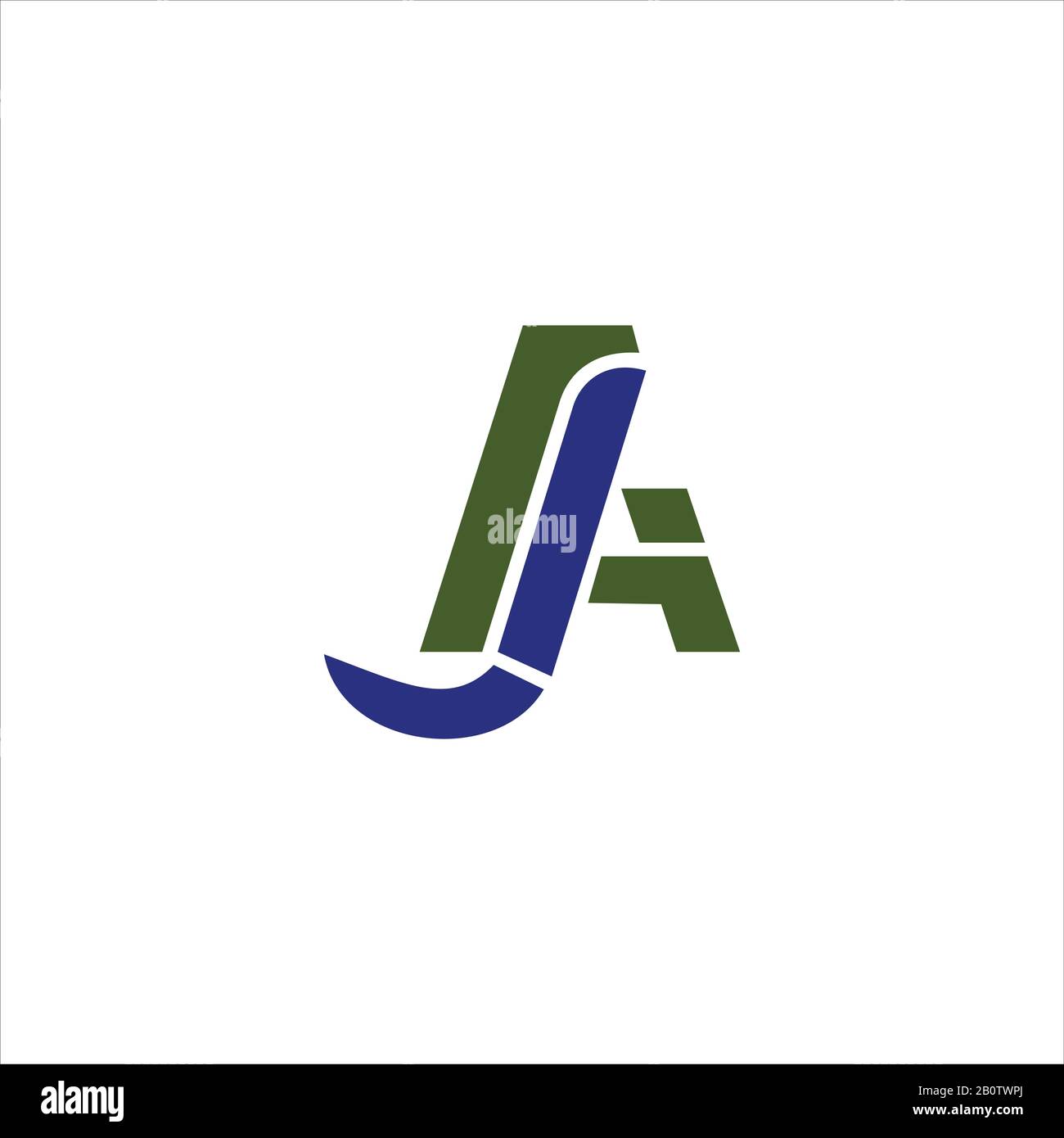 Initial letter aj or ja logo design template Stock Vector Image & Art ...