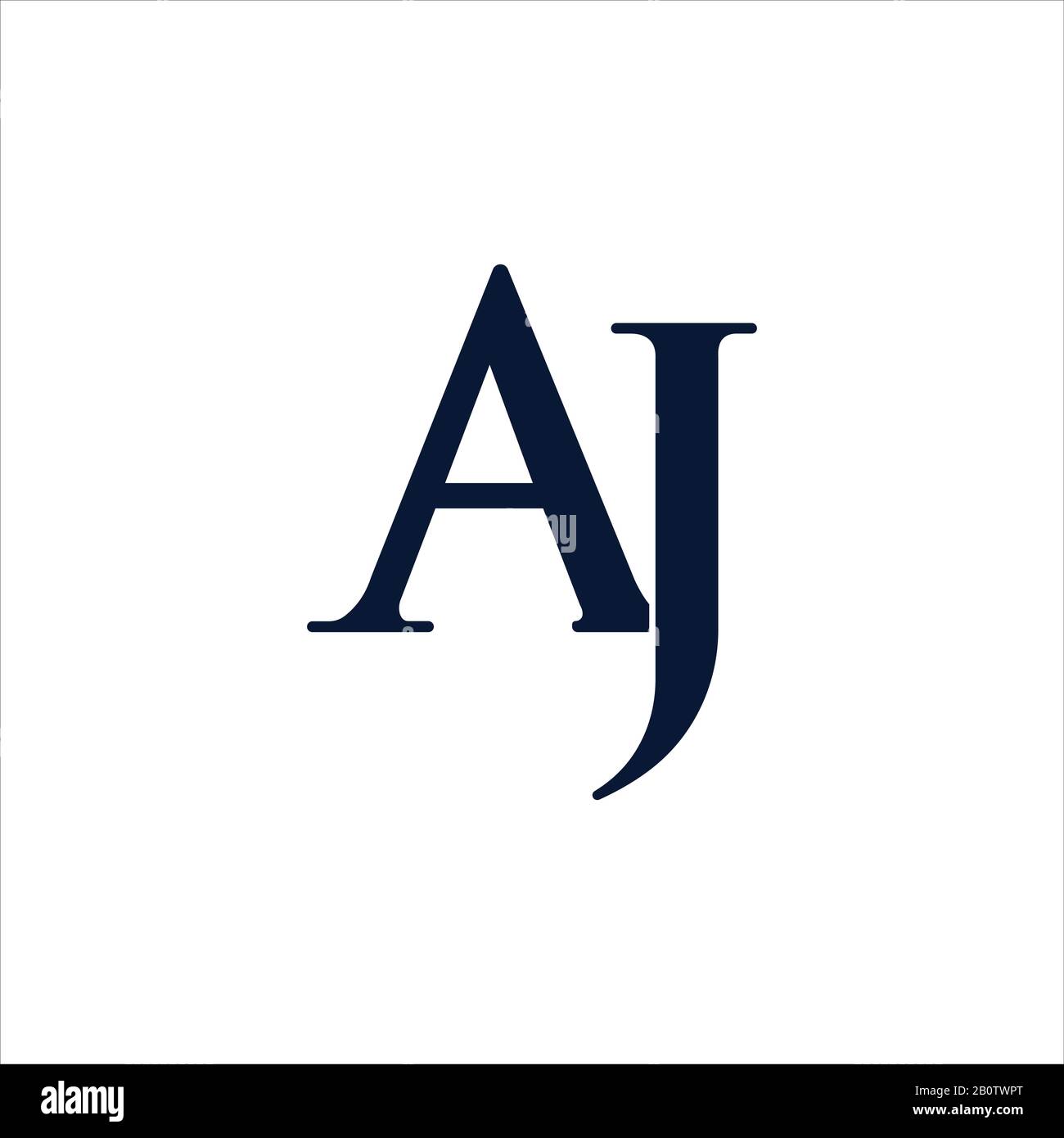 Initial letter aj or ja logo design template Stock Vector Image & Art ...