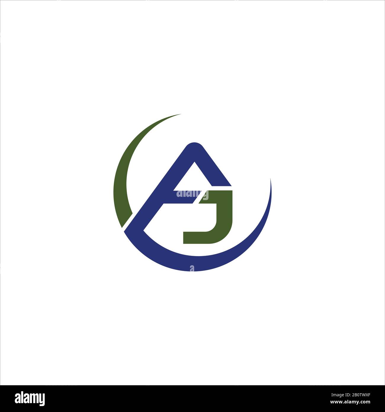 Initial letter aj or ja logo design template Stock Vector Image & Art ...