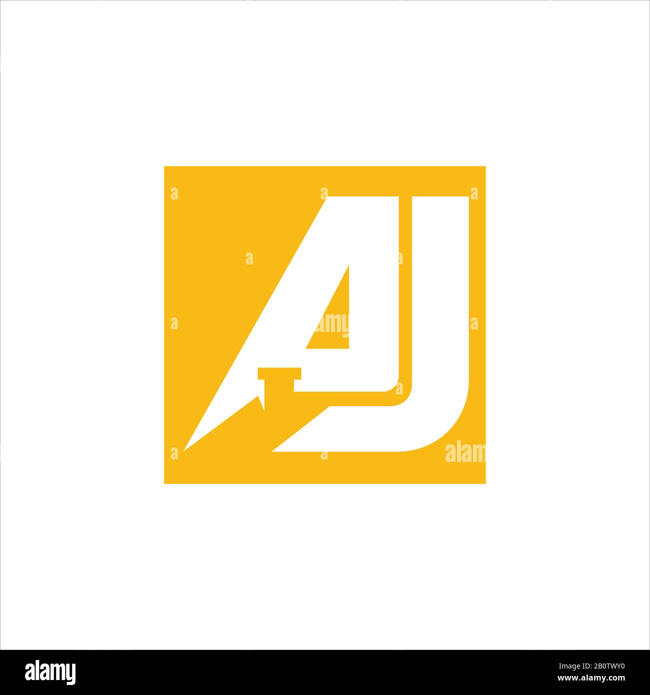 Initial letter aj or ja logo design template Stock Vector Image & Art ...