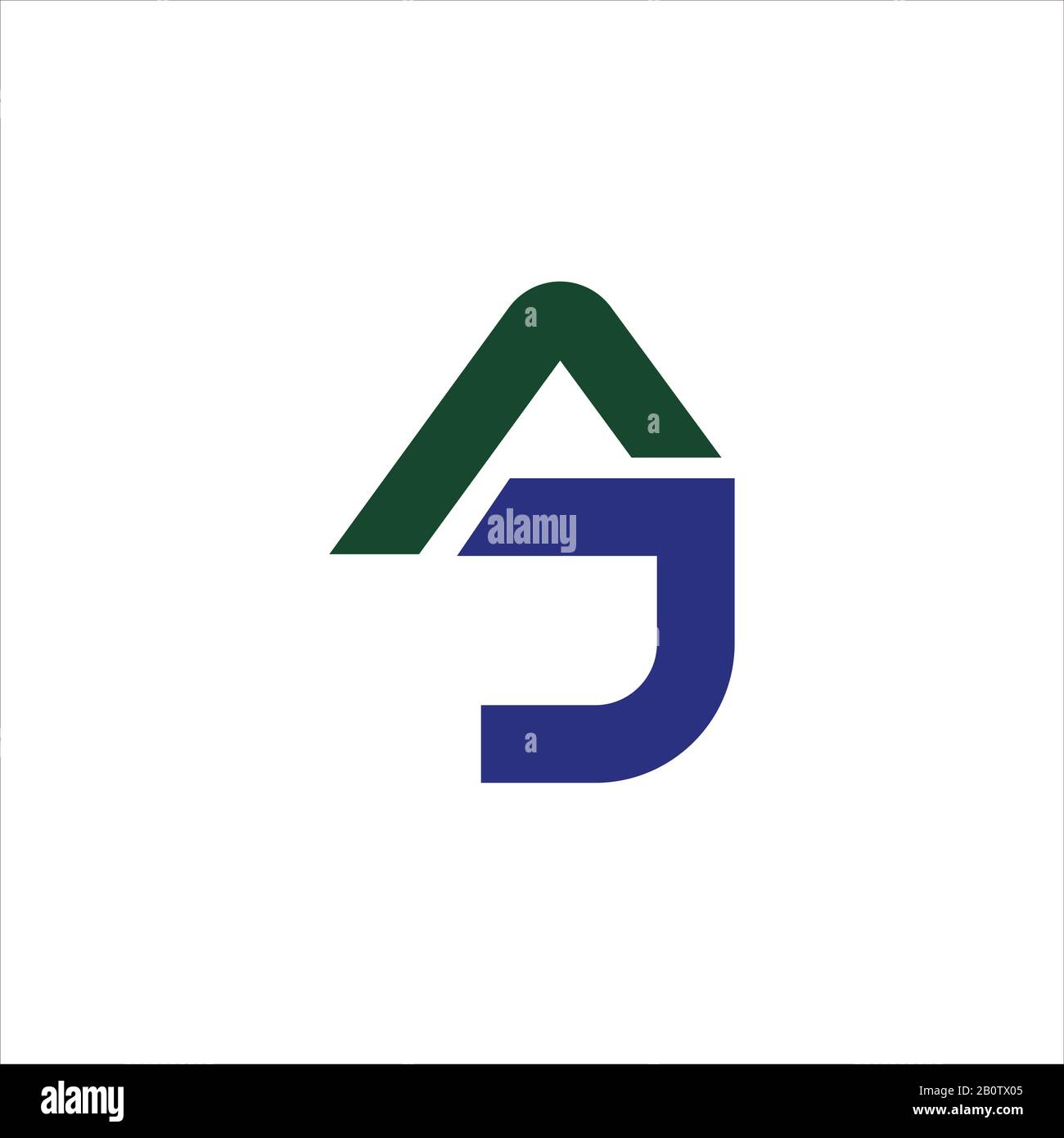 Initial letter aj or ja logo design template Stock Vector Image & Art ...