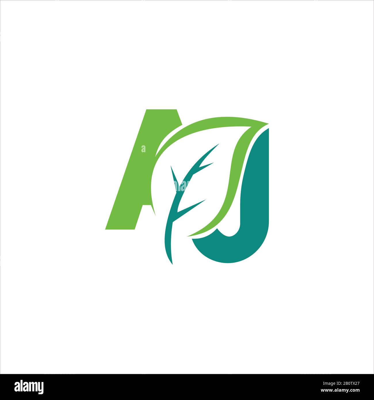 Initial letter aj or ja logo design template Stock Vector Image & Art ...