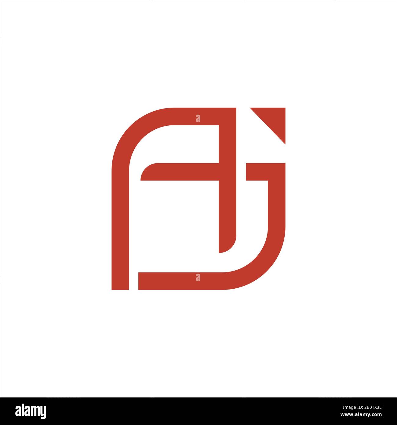 Initial letter aj or ja logo design template Stock Vector Image & Art ...