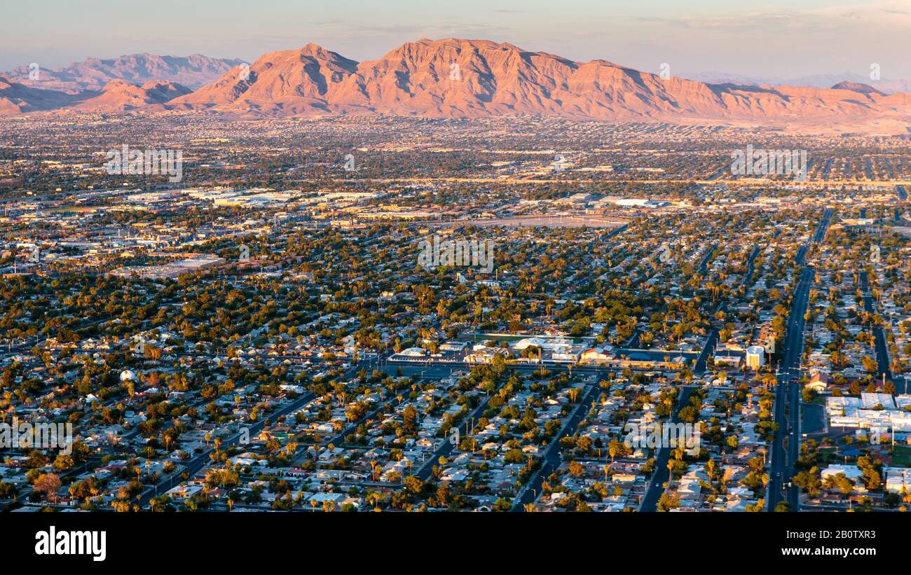 Sunrise Mountain Las Vegas Stock Photo Alamy