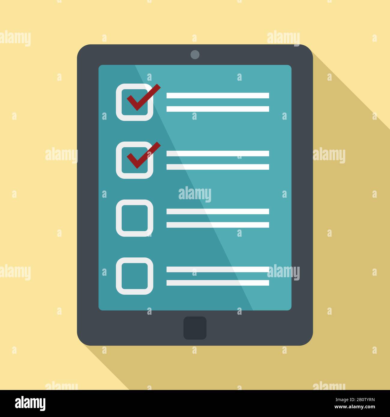 Inventory tablet icon. Flat illustration of inventory tablet vector