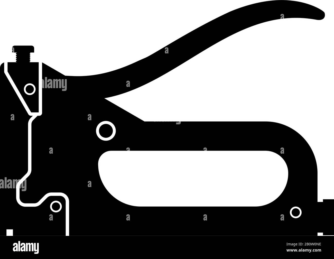 Construction stapler Working tools Gun for building icon black color vector illustration flat style simple image Stock Vector