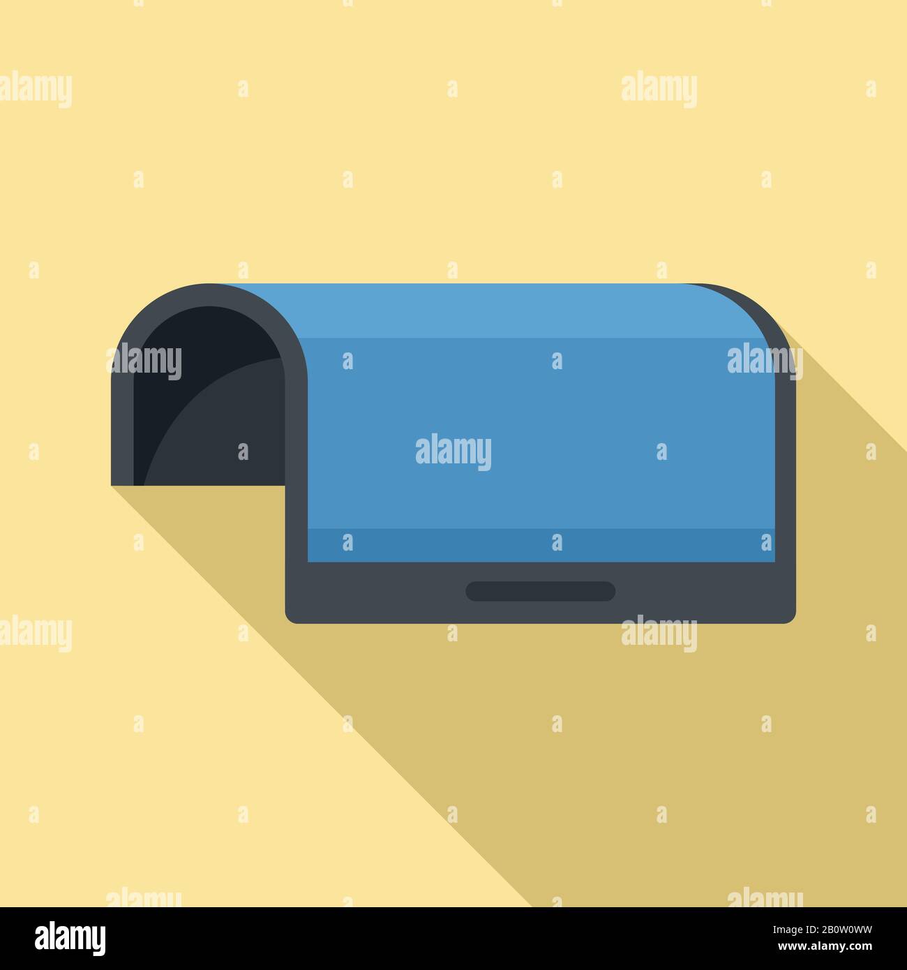 Flexible display device icon. Flat illustration of flexible display ...