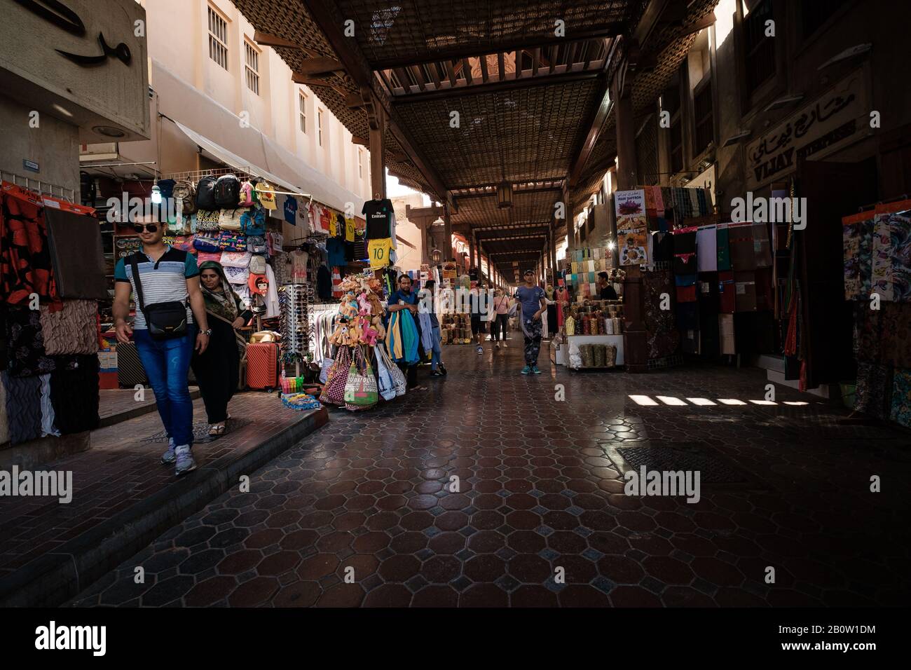 Dubai, United Arab Emirates March 6, 2017 Shops and vendors in the