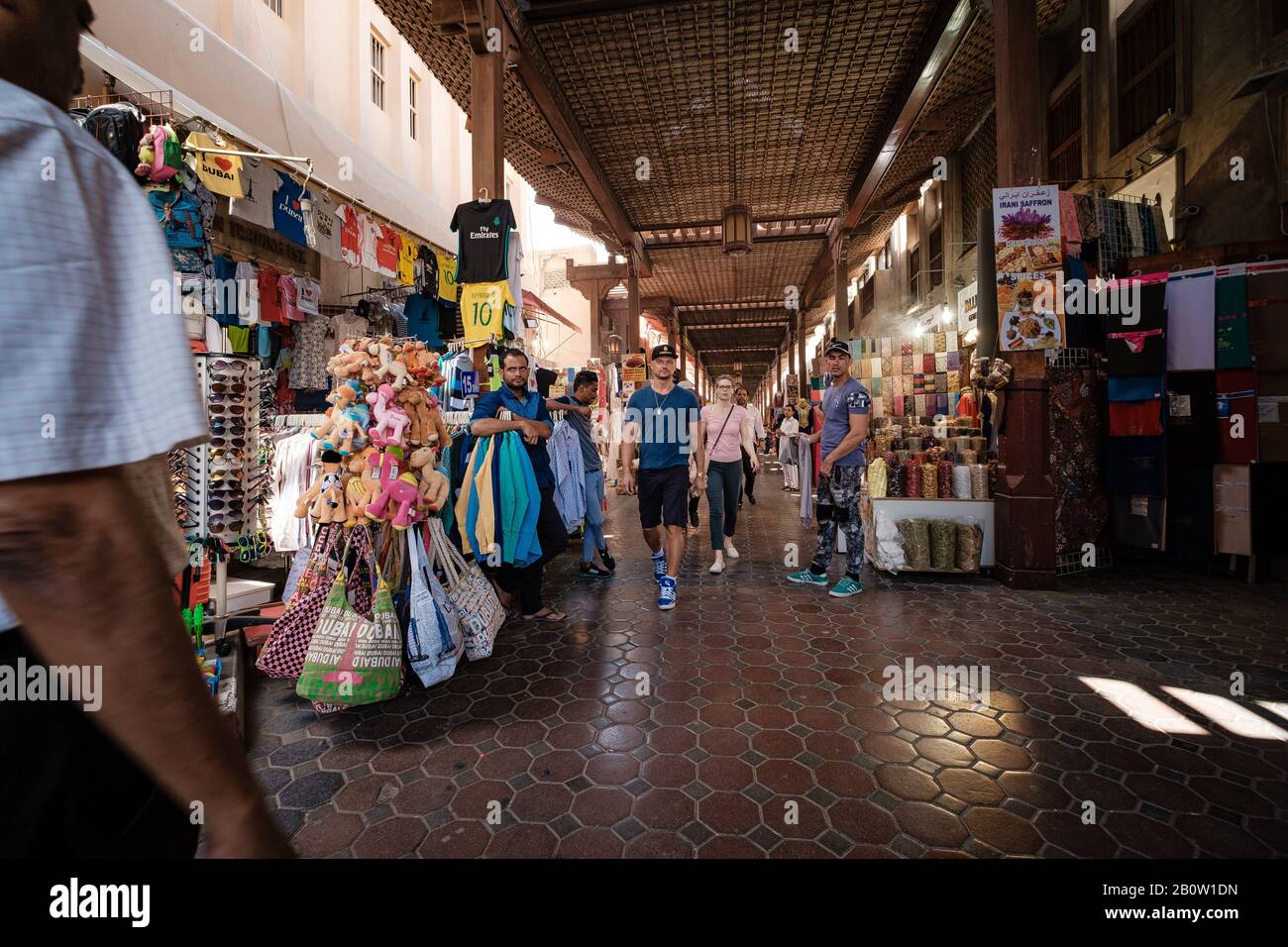 Dubai, United Arab Emirates March 6, 2017 Shops and vendors in the