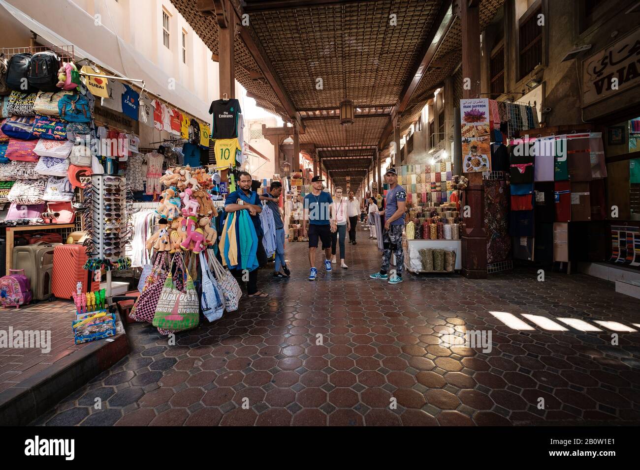 Dubai, United Arab Emirates March 6, 2017 Shops and vendors in the