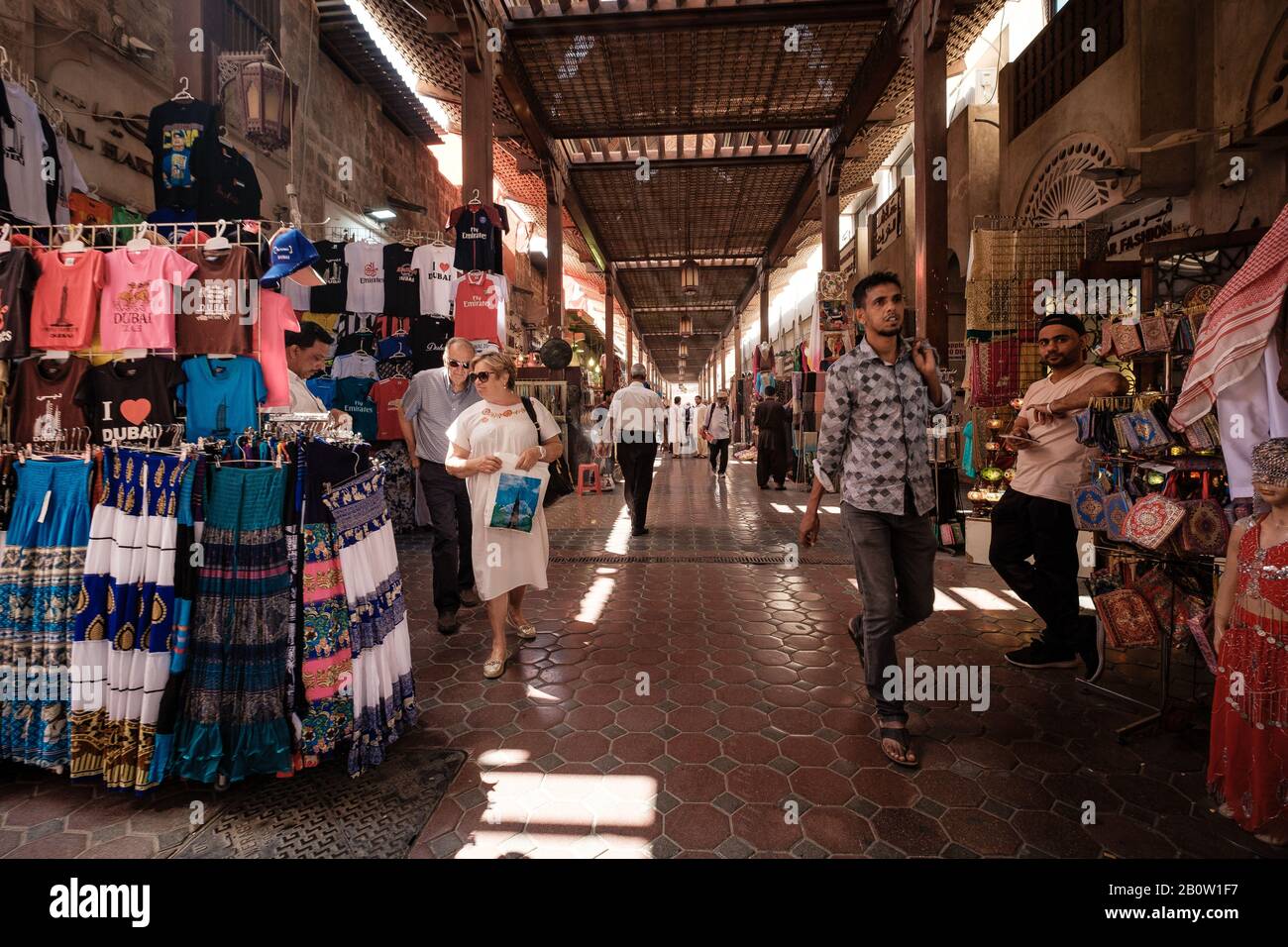 Dubai, United Arab Emirates March 6, 2017 Shops and vendors in the
