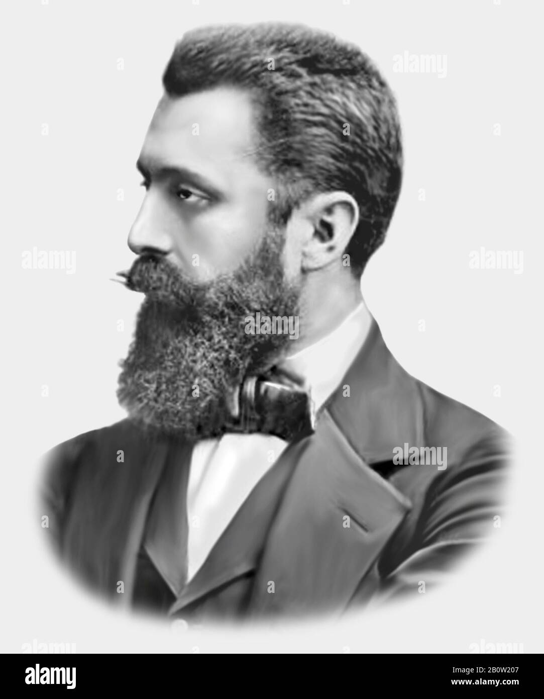Theodor Herzl 1860-1904 Jewish Austro Hungarian Journalist Writer Political Activist Stock Photo