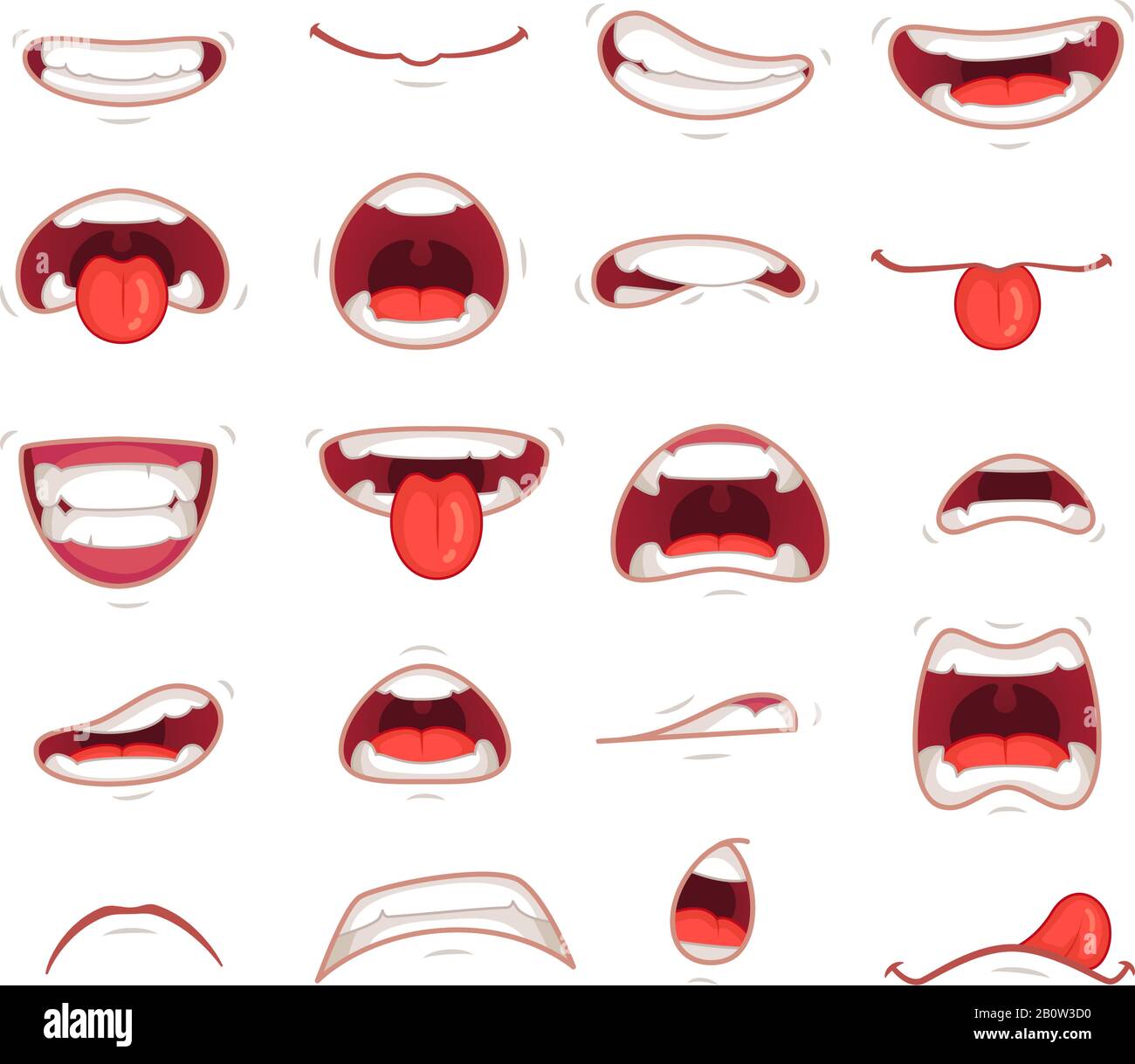 Biting lip illustration Cut Out Stock Images & Pictures - Alamy