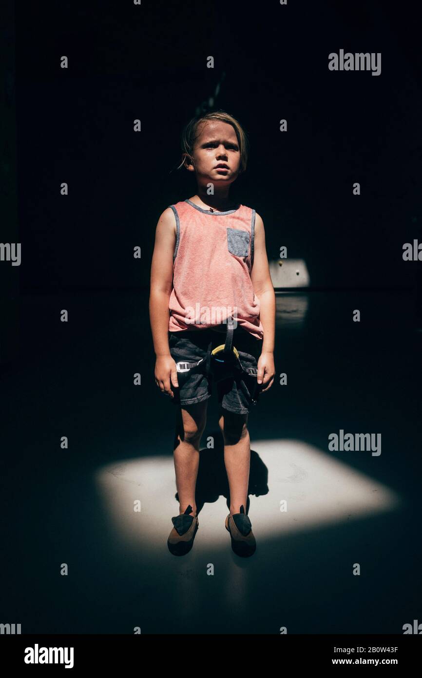 Boy wearing harness hi-res stock photography and images - Alamy