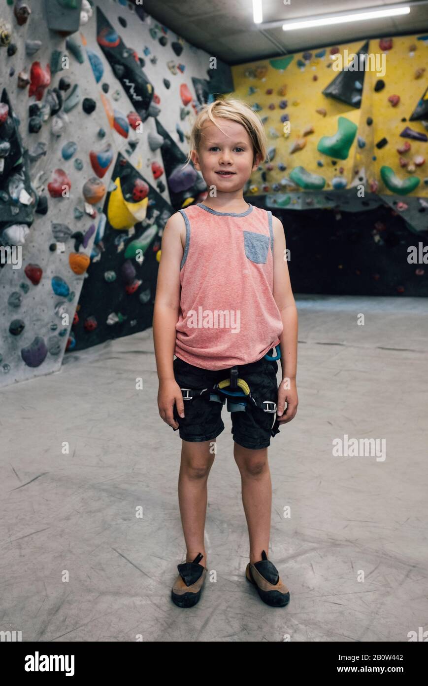 Boy wearing harness hi-res stock photography and images - Alamy