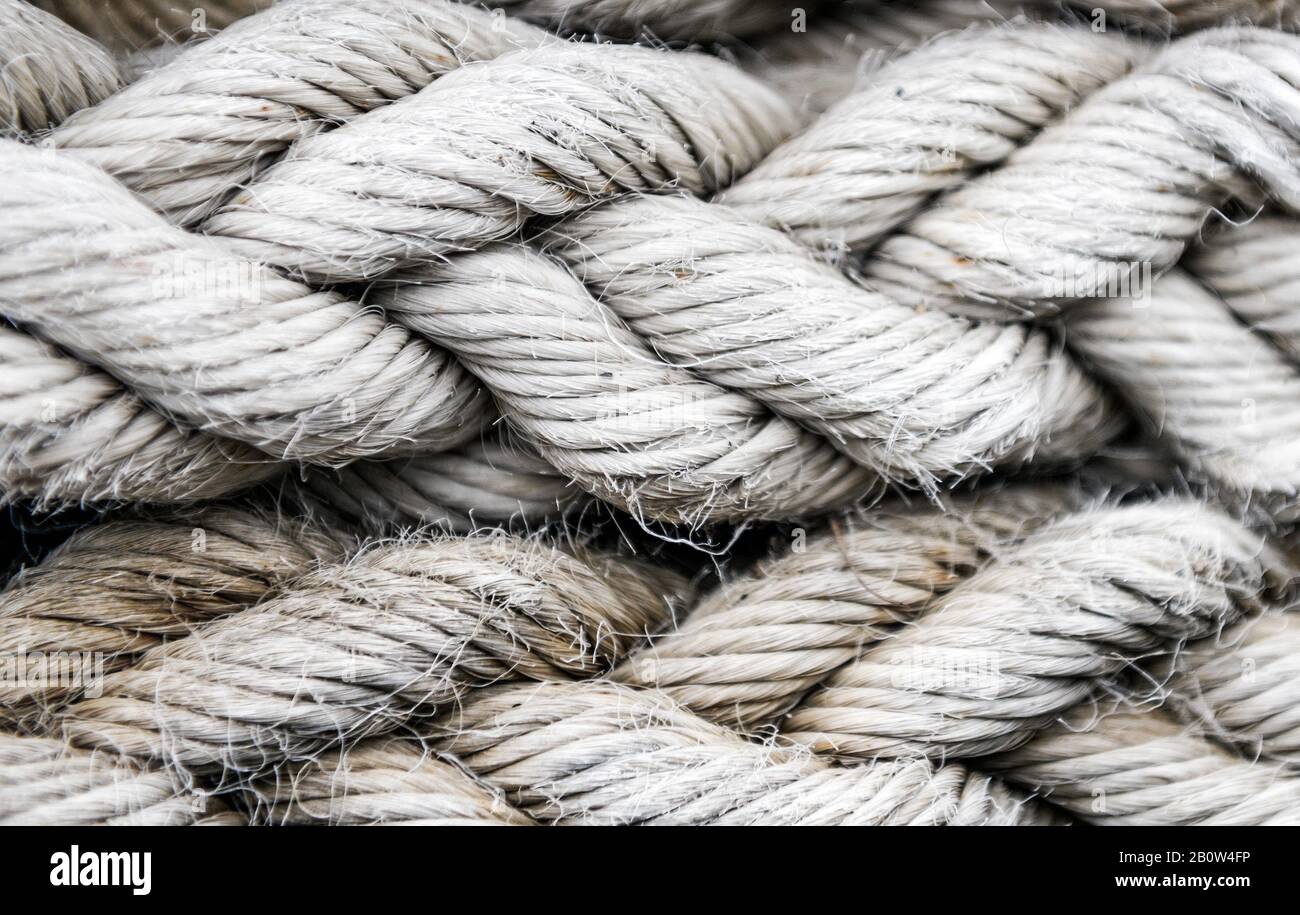 Close up of Rope on the PS Waverley Stock Photo