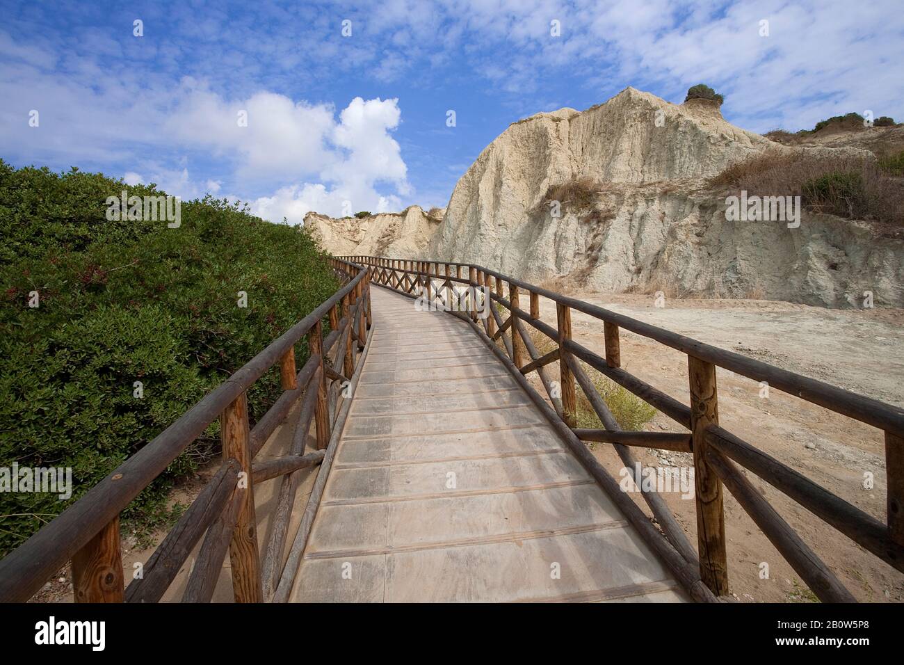 Access to Dafni beach, national marine park and nesting beach for loggerhead sea turtles (Caretta caretta), Gerakas, Zakynthos island, Greece Stock Photo