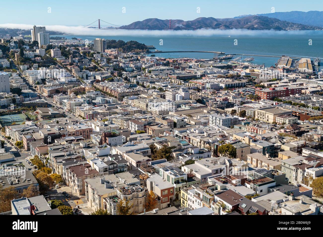 Cityscape Roof Tops San Francisco Stock Photo