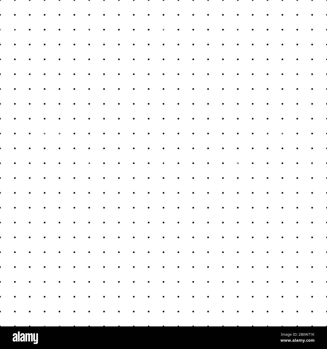 Dotted grid. Seamless pattern with dots. Simplified matrix vector refill Stock Vector