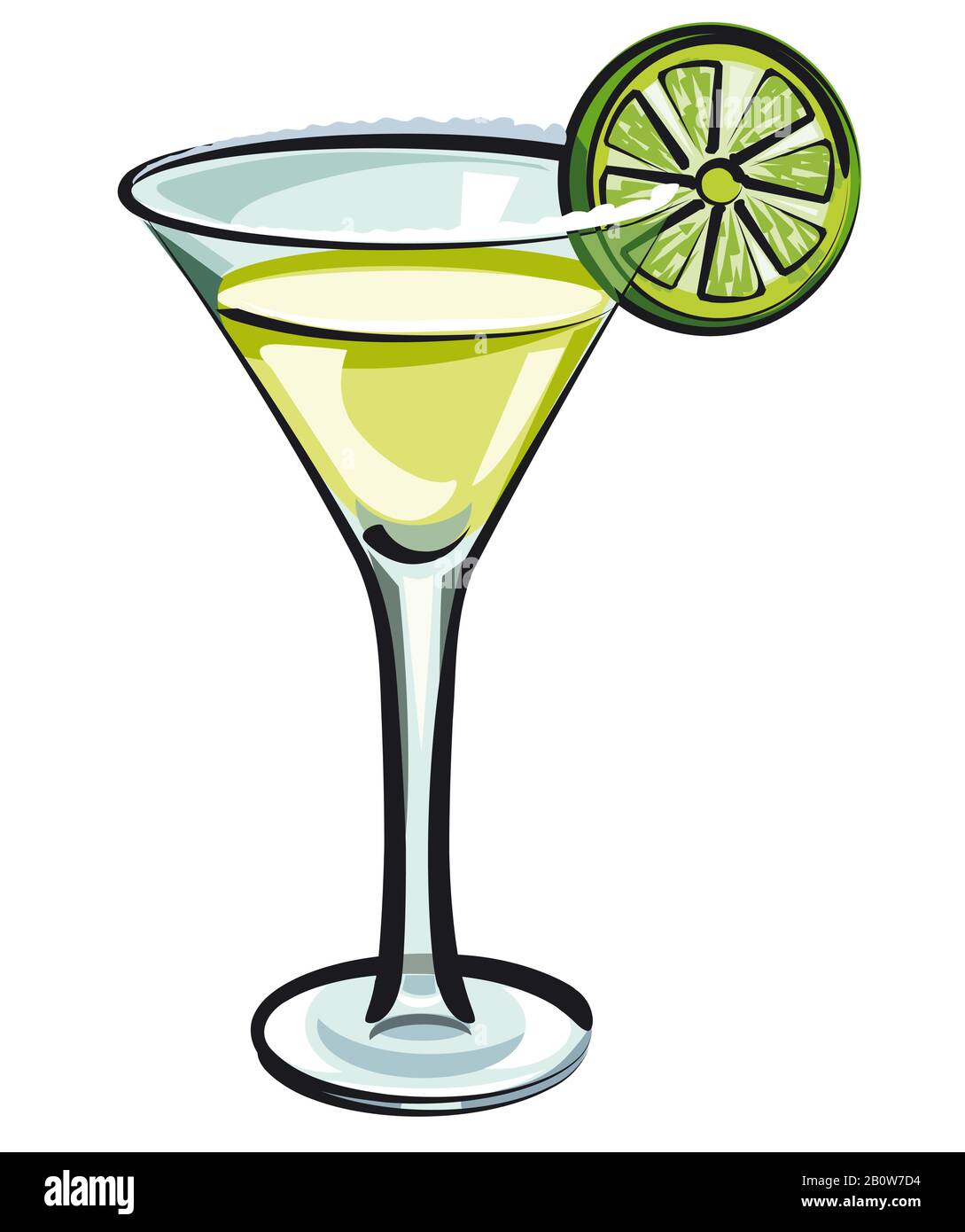 illustration of the martini cocktail with lemon Stock Vector Image & Art -  Alamy