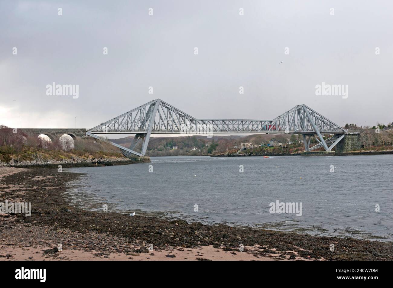 View towards Connel Bridge from North Connel, near Oban, Argyll