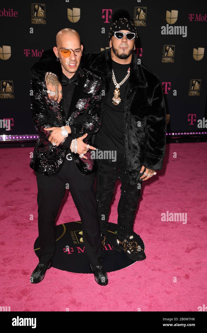 MIAMI, FL - FEBRUARY 20: Anuel AA at Univision's 32nd Annual Premio Lo Nuestro Awards at the AmericanAirlines Arena in Miami, Florida on February 20, 2020. Credit: mpi04/MediaPunch Stock Photo