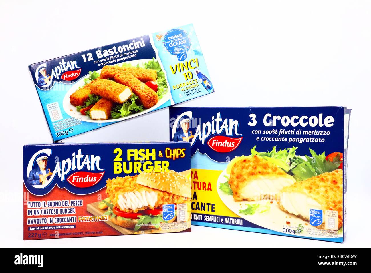 Captain FINDUS frozen fish. Findus is a frozen food brand of Nomad