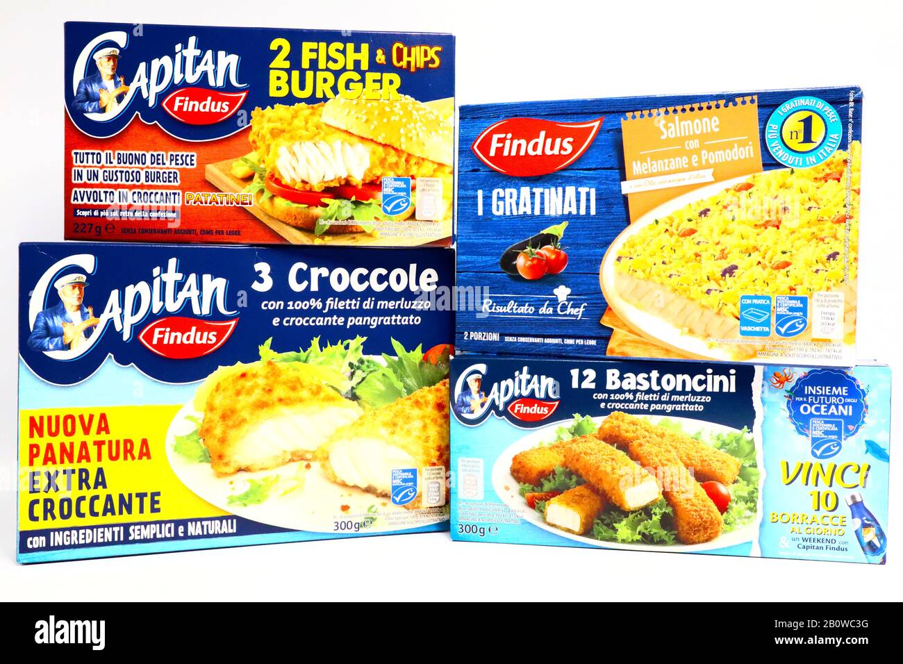Captain FINDUS frozen fish. Findus is a frozen food brand of Nomad