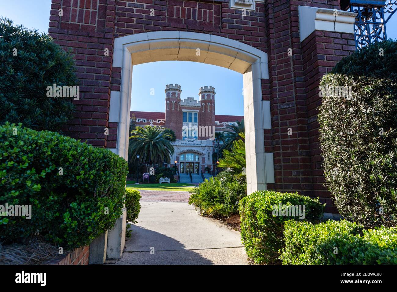 Tallahassee, FL / USA - February 15, 2020: Westcott Building and Ruby Diamond Auditorium on the campus of Florida State University Stock Photo