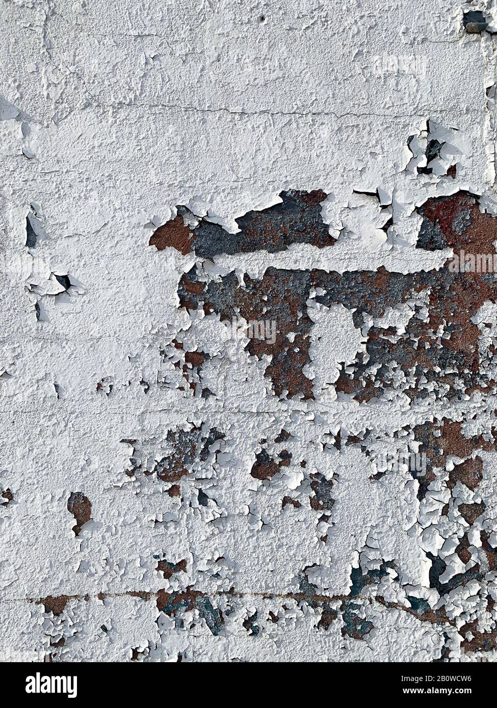 White Peeling Paint Wall Texture Stock Photo
