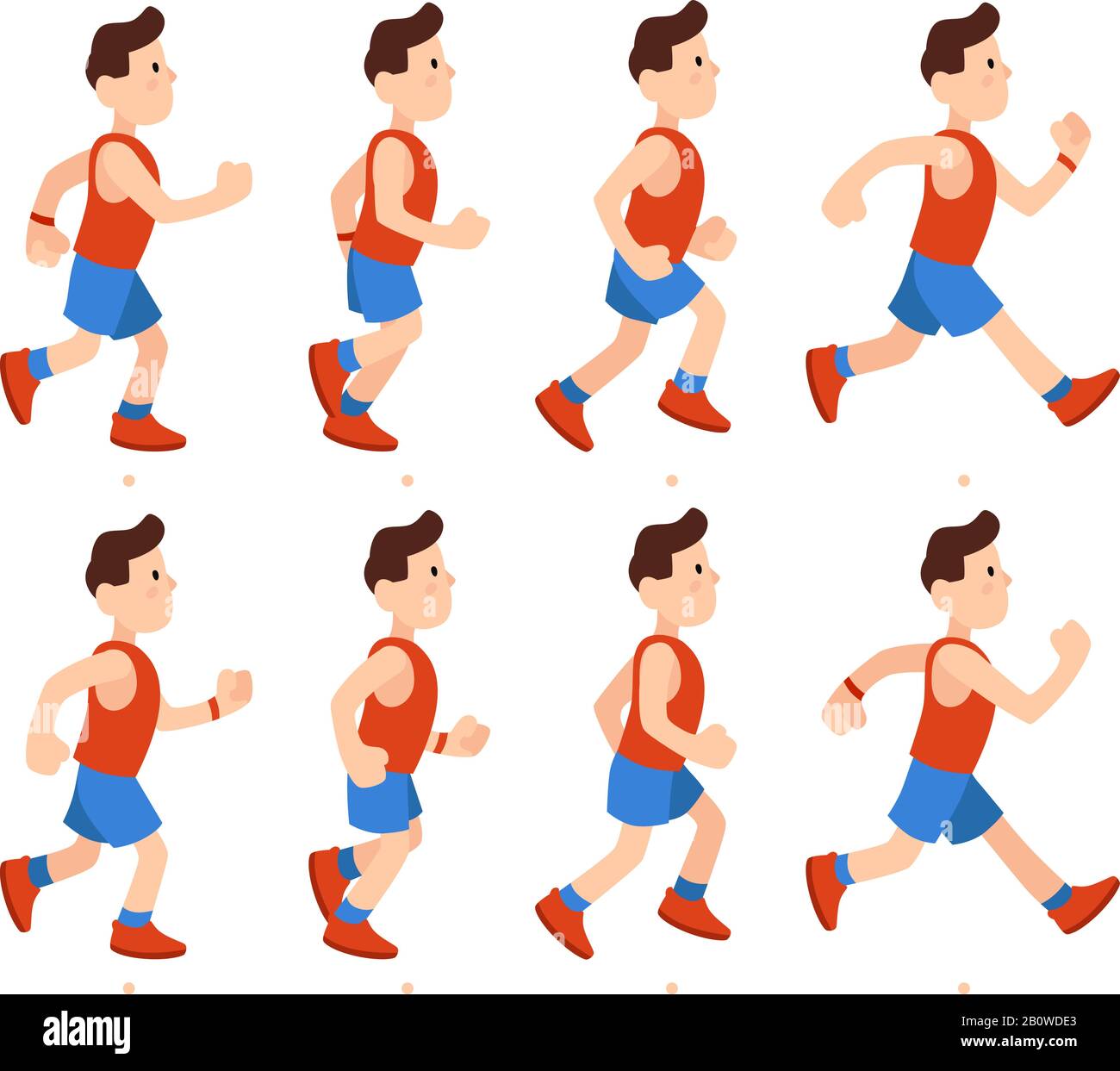 Flat running man. Athletic boy run animation frames sequence. Runner male in tracksuit, legs animations cartoon vector illustration Stock Vector Image & Art - Alamy Flat running man. Athletic boy run animation frames sequence. Runner male in tracksuit, legs animations cartoon vector illustration Stock Vector Image & Art - Alamy
