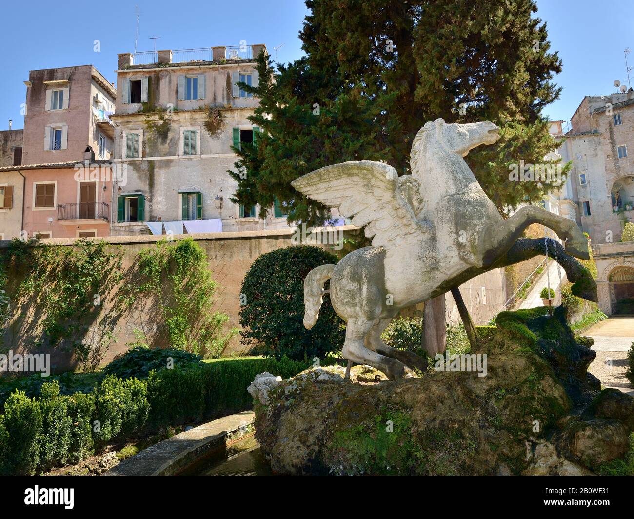 Villa d'Este -Tivoli (Pegasus Fountain), UNESCO World Heritage Site - Lazio, Italy, Europe Stock Photo