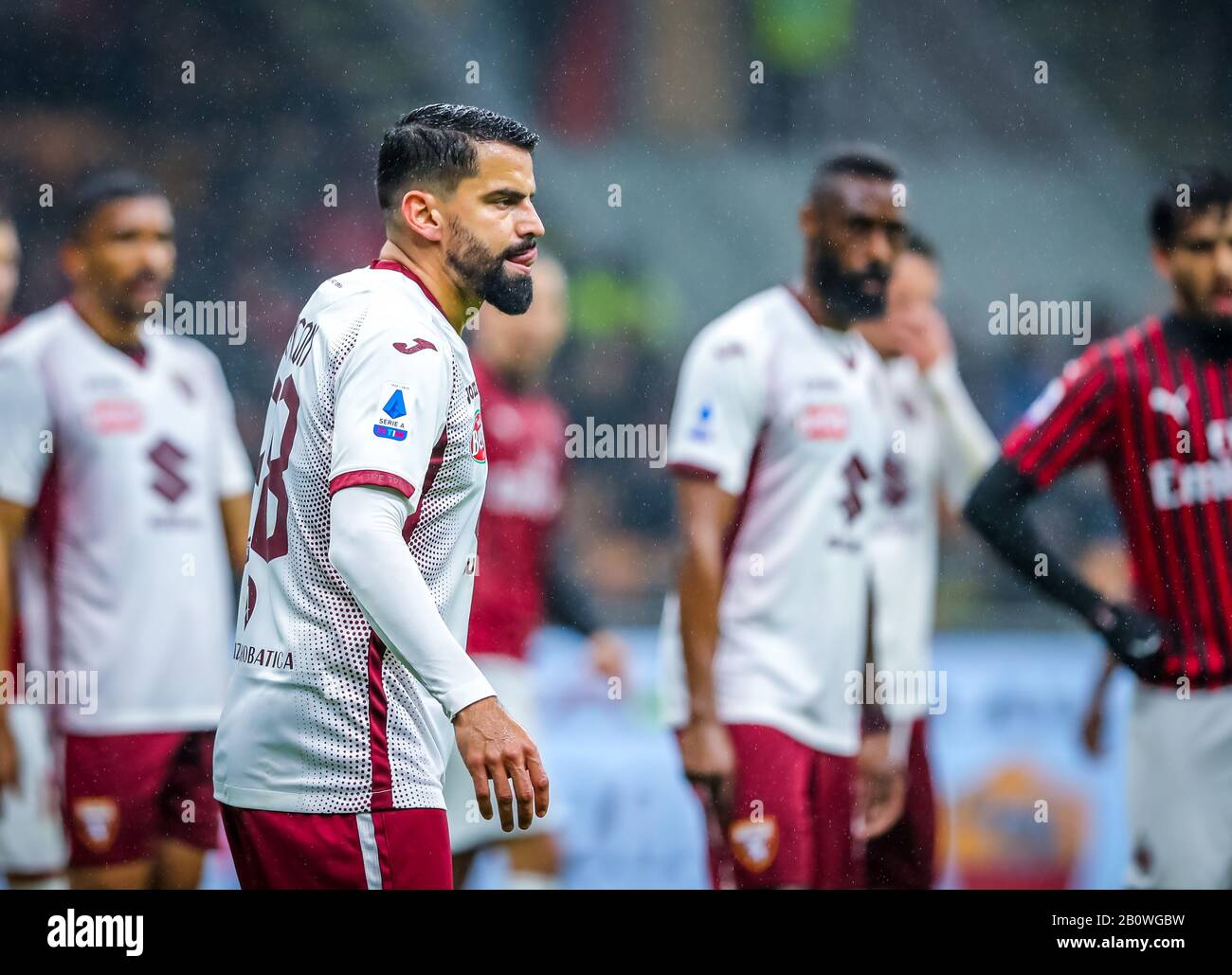 Tomas Rincon of Torino FC ng the Serie A 2019/20 match between AC Milan vs Torino FC at the San Siro Stadium, Milan, Italy on February 17, 2020 - Phot Stock Photo