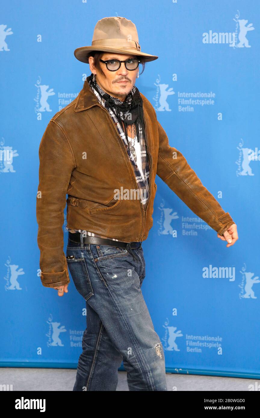 Berlin, Deutschland. 21st Feb, 2020. Johnny Depp during the 'Minamata' photocall at the 70th Berlin International Film Festival/Berlinale 2020 at Hotel Grand Hyatt on February 21, 2020 in Berlin, Germany. Credit: Geisler-Fotopress GmbH/Alamy Live News Stock Photo
