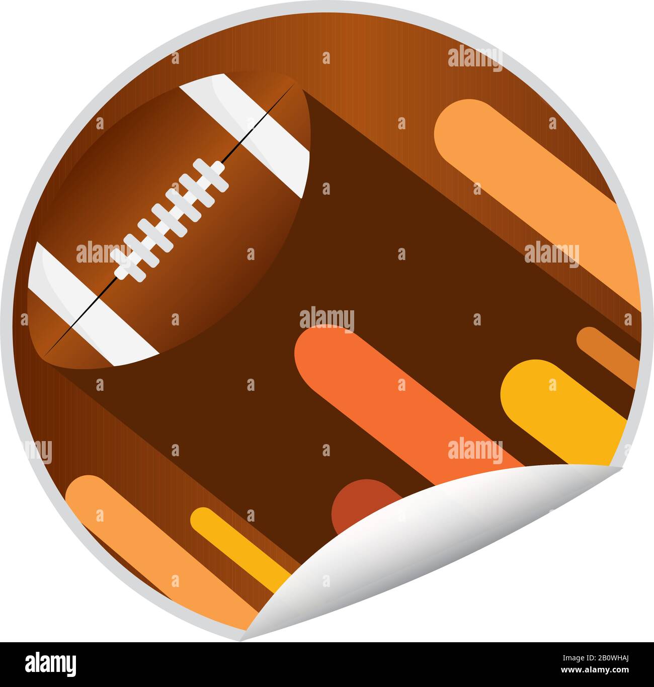 American football sticker Stock Vector