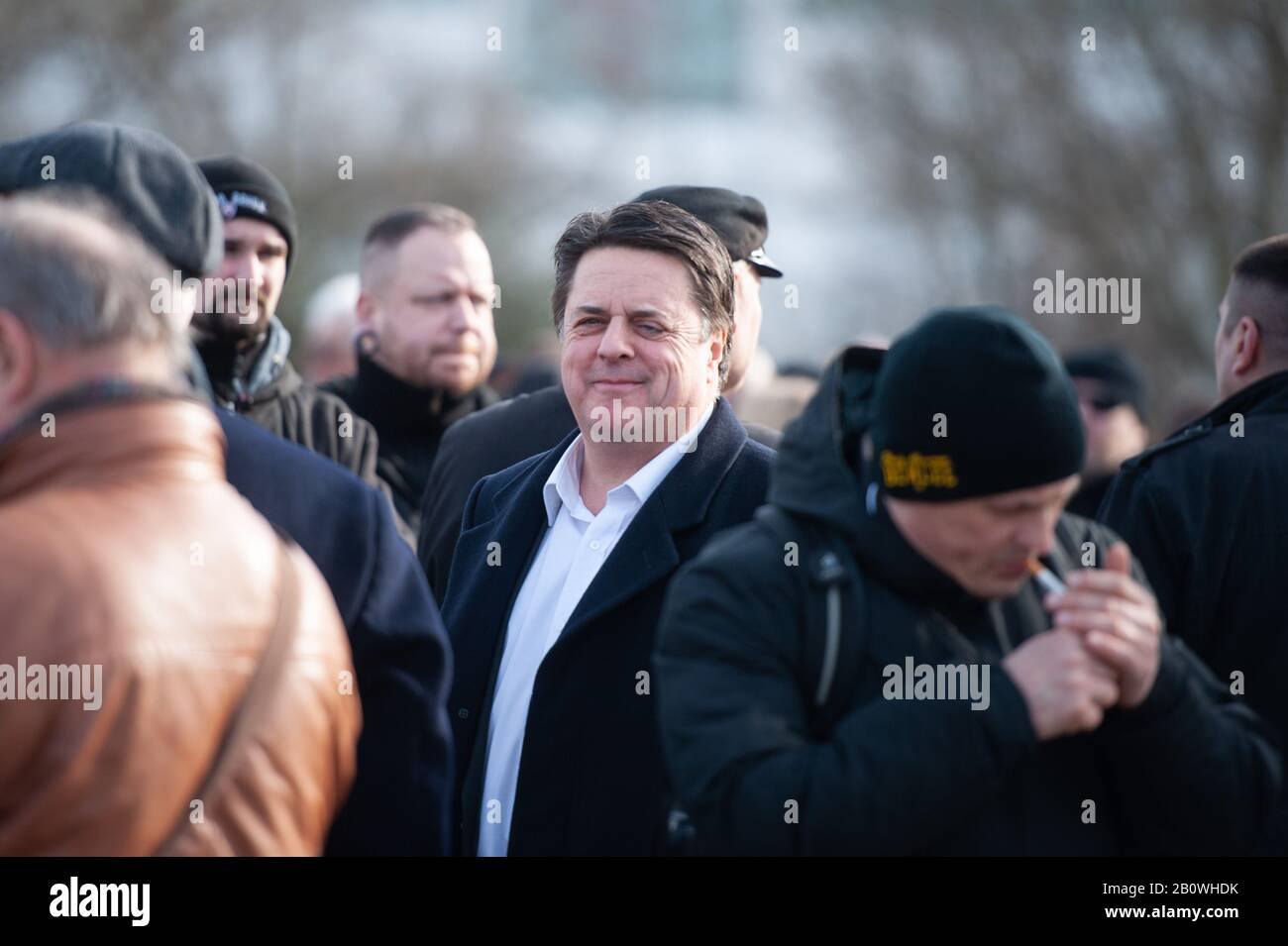 15th February 2020. Dresden, Saxony, Germany. Pictured: Nick Griffin, former member of the European Parliament and past president of the British Natio Stock Photo