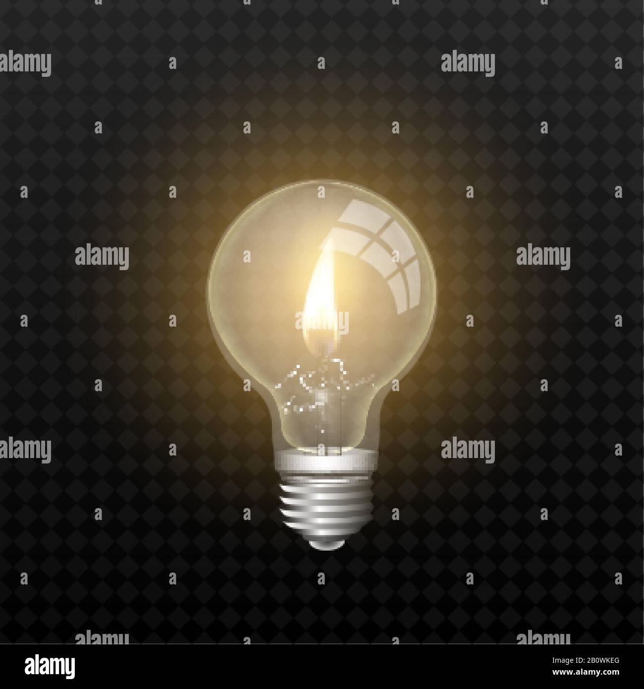 realistic lamp with a candle inside on an isolated background Stock Vector
