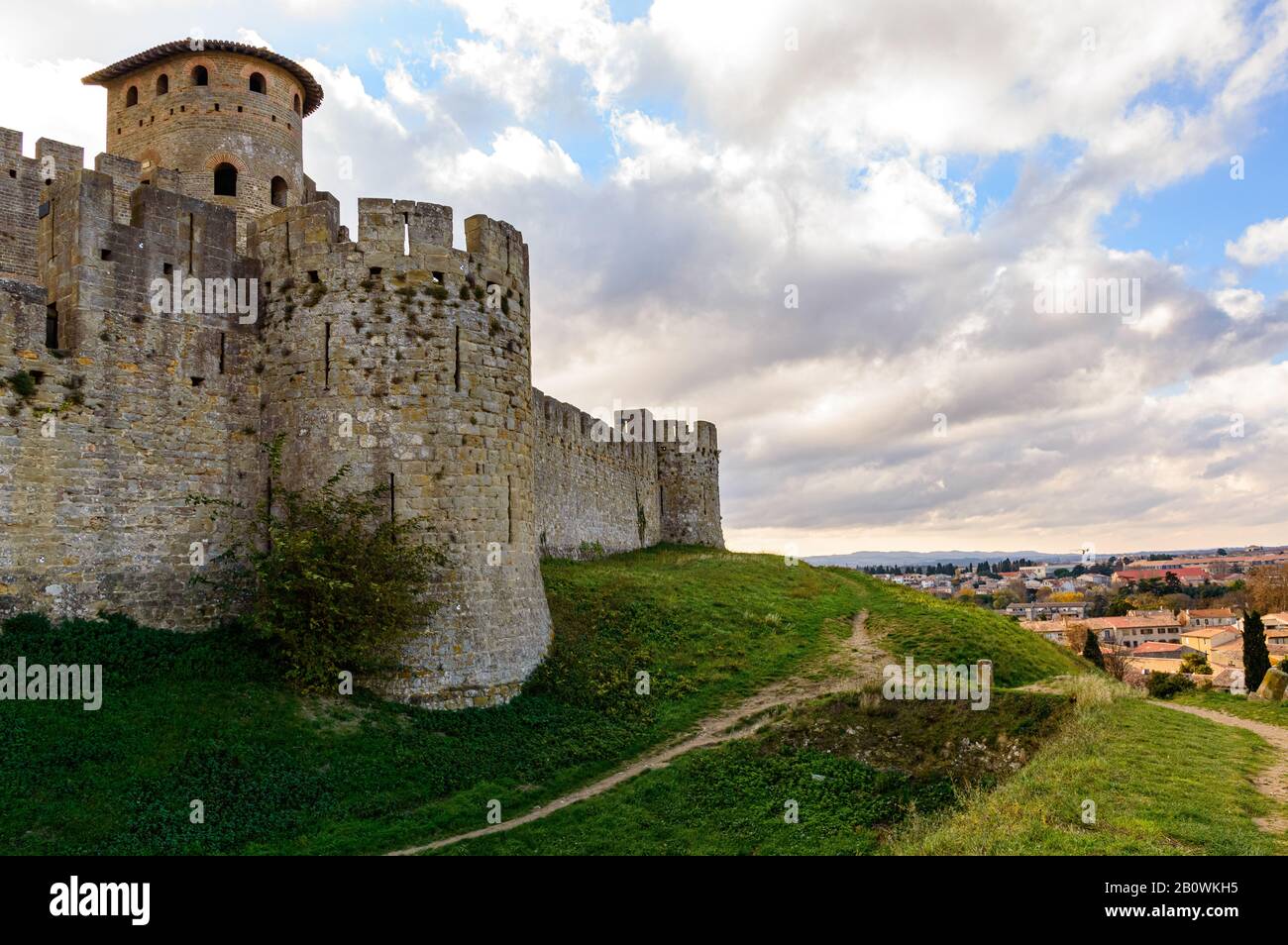 Fortified medieval city of Carcassonne in France Stock Photo - Alamy