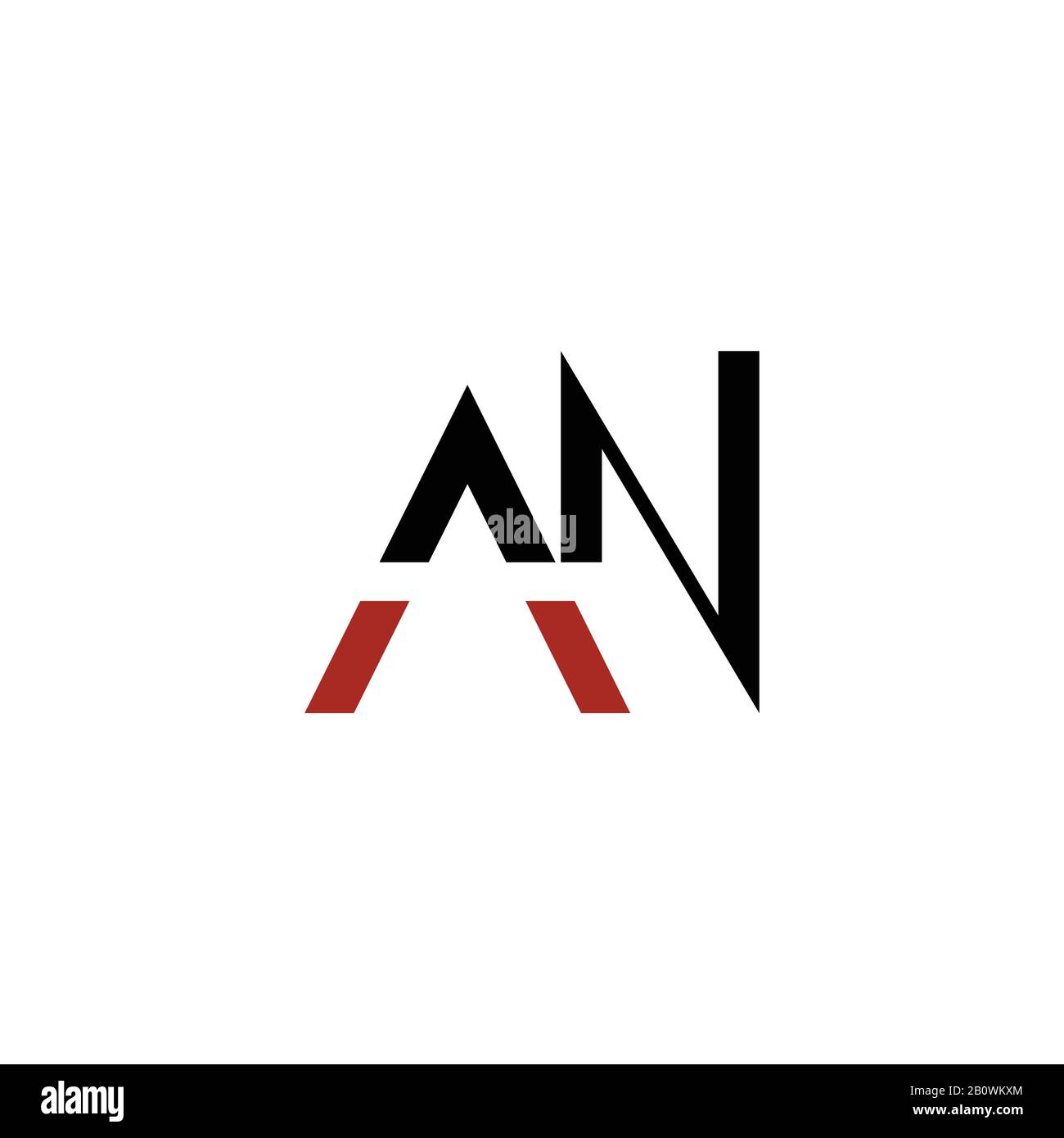 Initial letter an or na logo vector design template Stock Vector