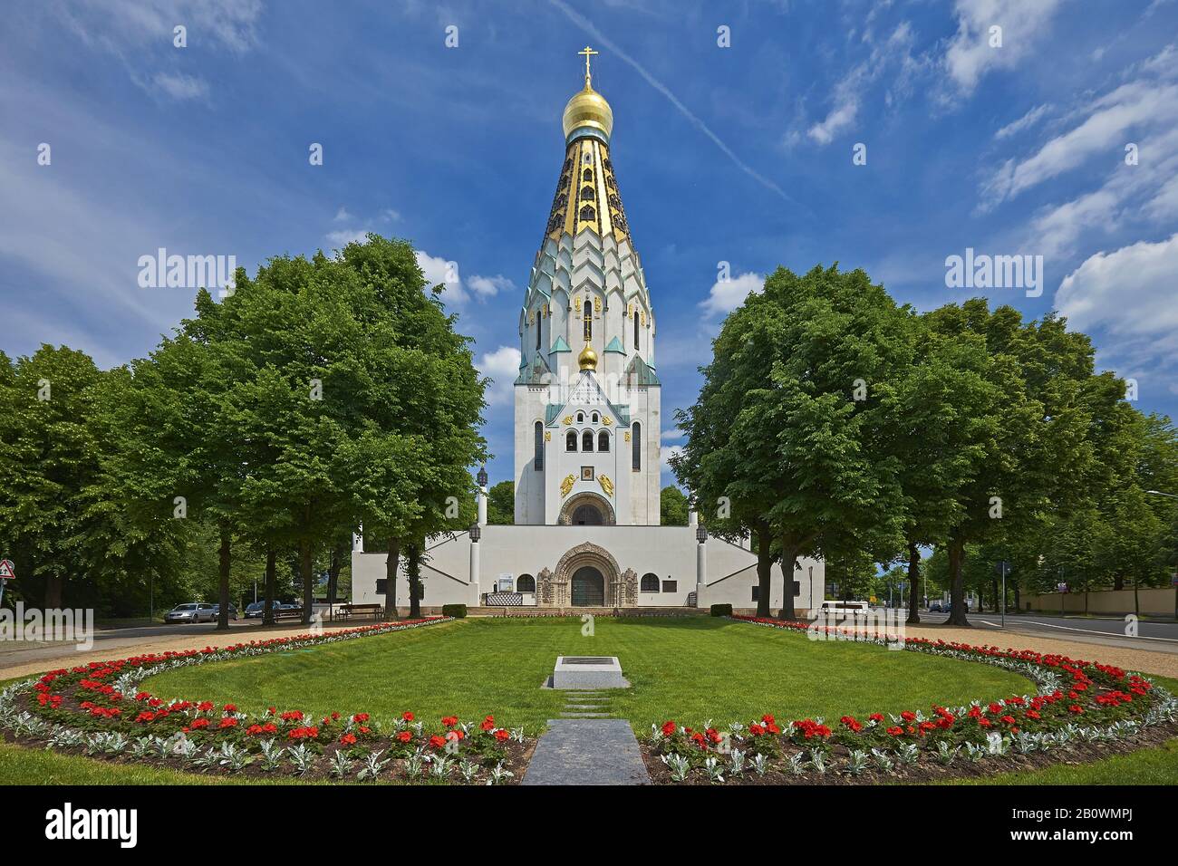 Russian church in Leipzig, Saxony, Germany, Europe Stock Photo