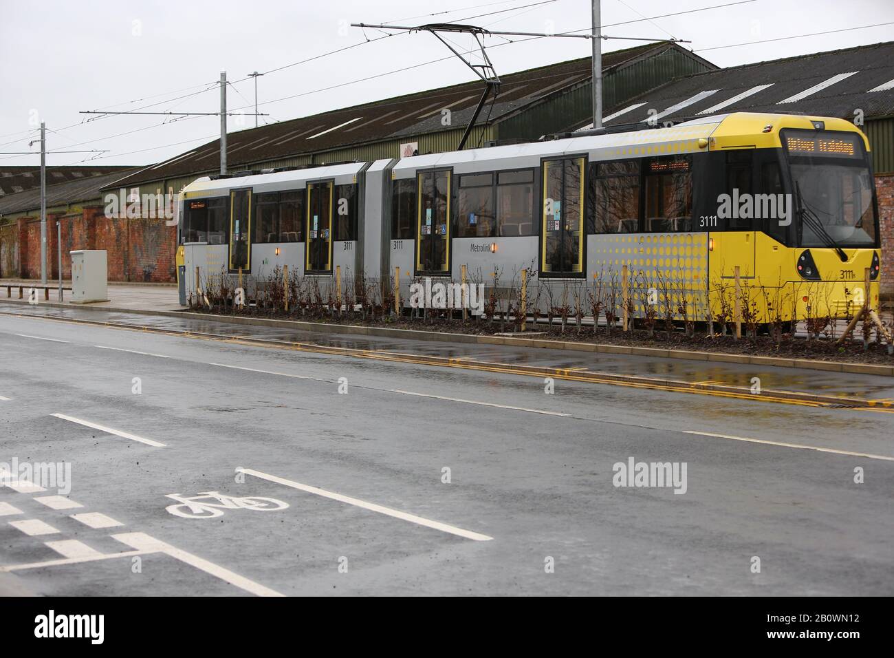 Manchester,Uk New Metrolink trams on test in Media City credit Ian Fairbrother/Alamy Stock Photos Stock Photo