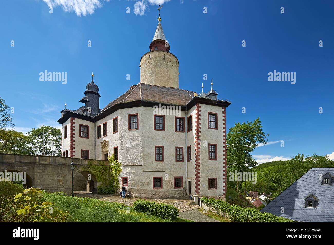 Posterstein Castle in the Upper Sprottental, Altenburger Land District, Thuringia, Germany, Europe Stock Photo