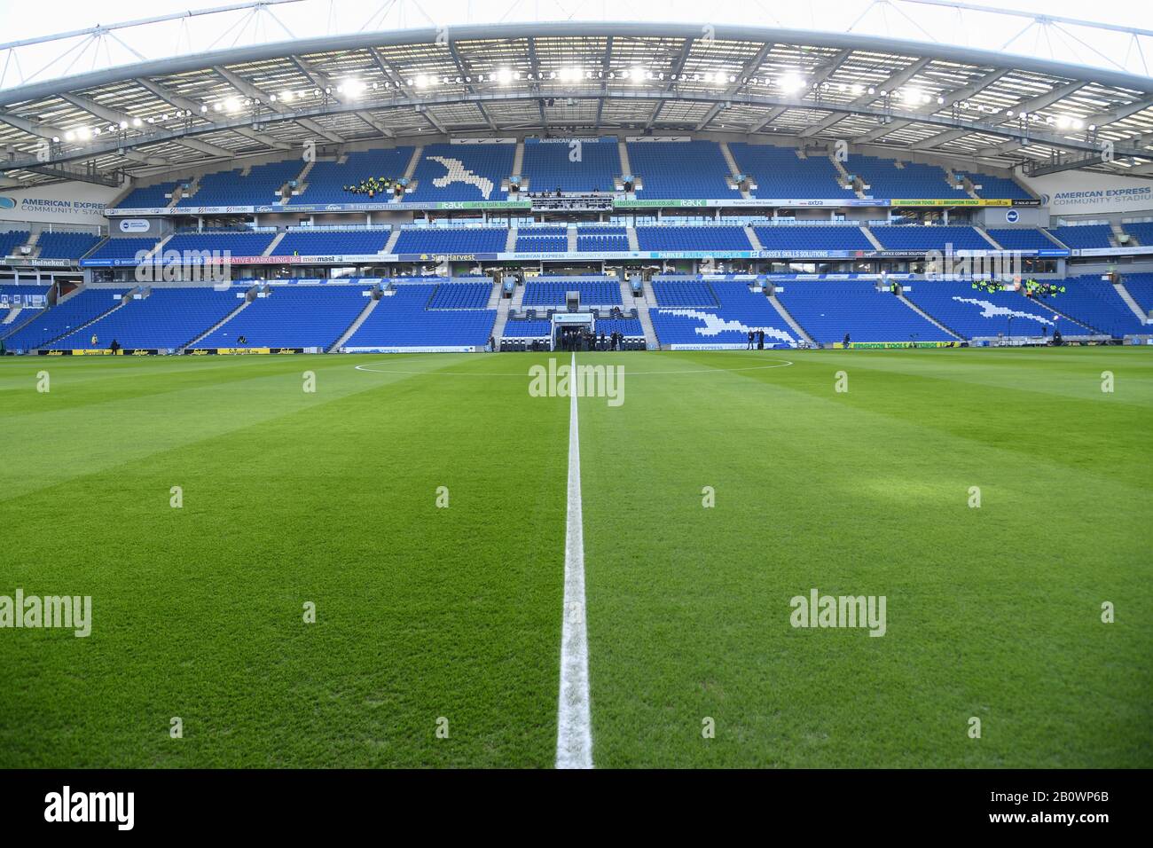 8th February 2020, American Express Community Stadium, Brighton and Hove, England; Premier League, Brighton and Hove Albion v Watford :Brighton Stadium Stock Photo