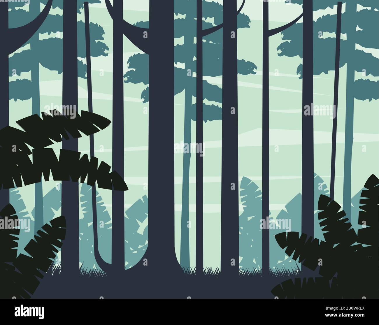 forest day landscape scene icon Stock Vector Image & Art - Alamy