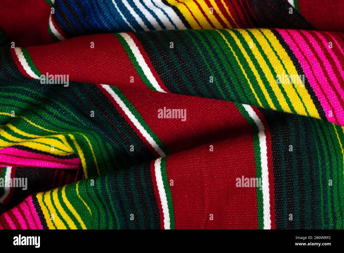 Colorful Mexican serape blanket creating a background Stock Photo