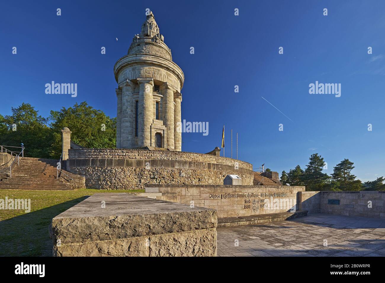 Fraternity memorial on the Göpelskuppe, war memorial for fallen fraternity members, national memorial of the German Fraternity to commemorate the unification of the Reich in 1871, Eisenach, Thuringia, Germany, Europe Stock Photo