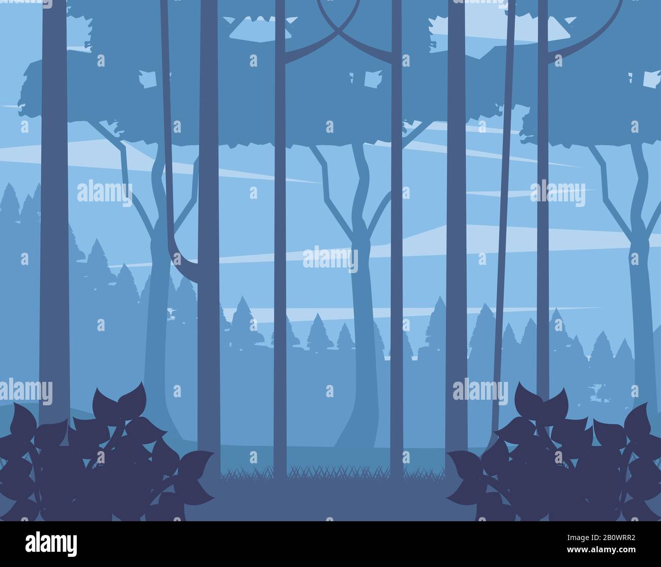 forest day landscape scene icon Stock Vector Image & Art - Alamy