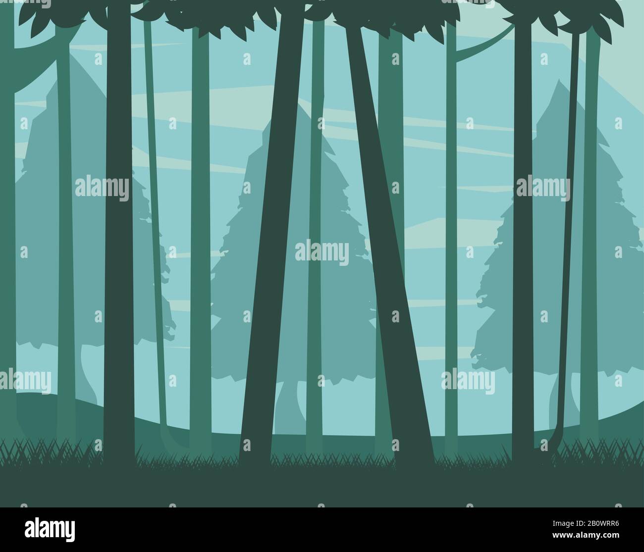 forest day landscape scene icon Stock Vector Image & Art - Alamy